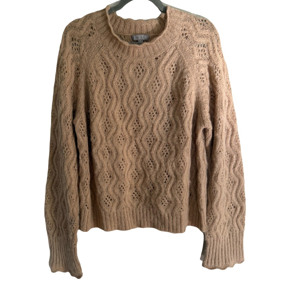 J.Crew Tan‎ Wool Cozy Soft Pullover Knit Sweater X-Large Grandpa Classic Cottage